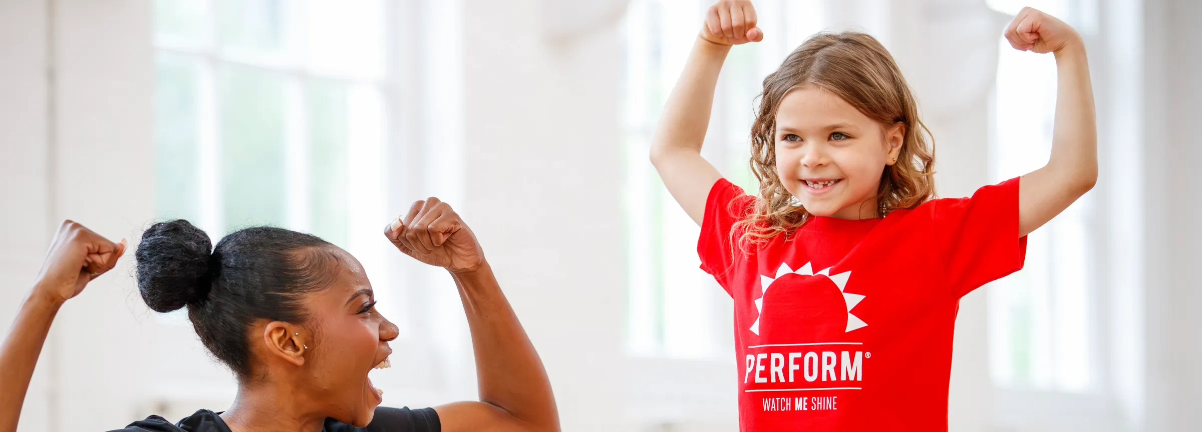 Child acting with teacher