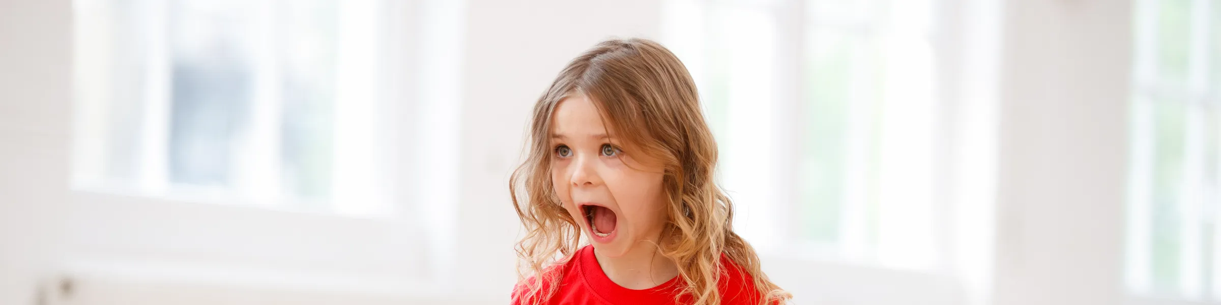 Child performing in drama class