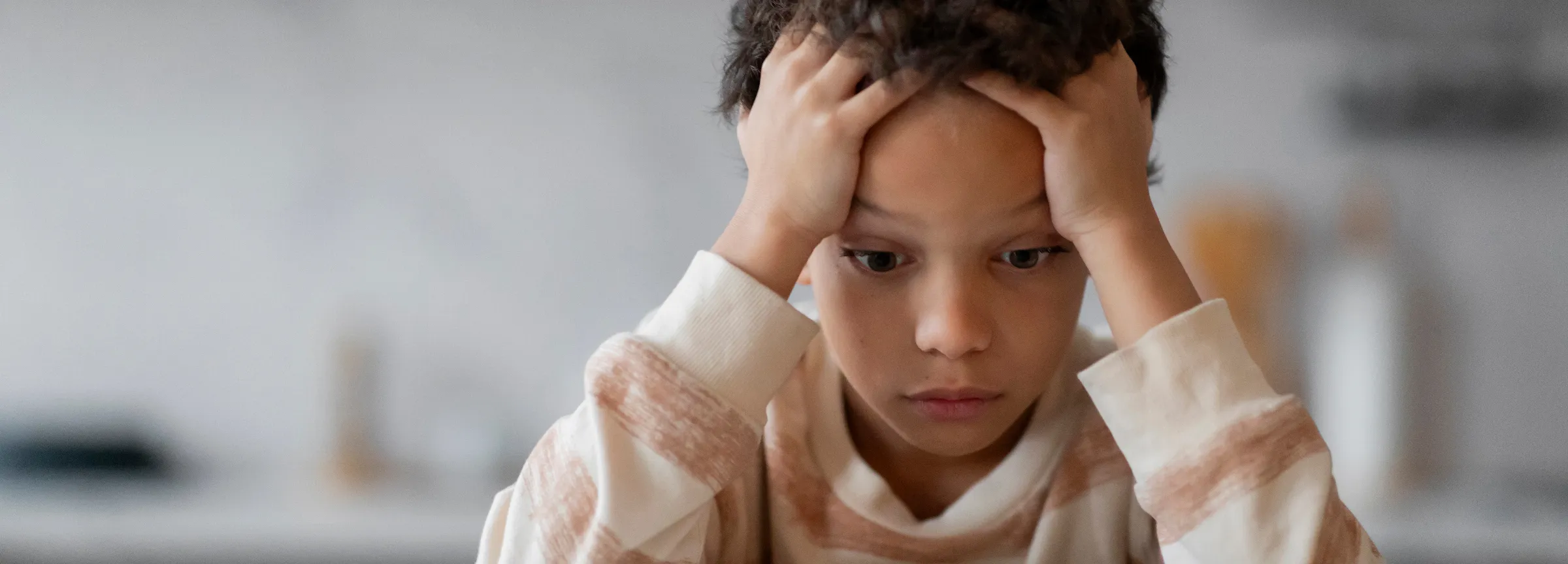 child struggling with task