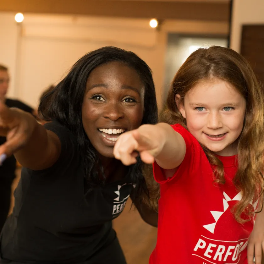 Kids dancing in drama school