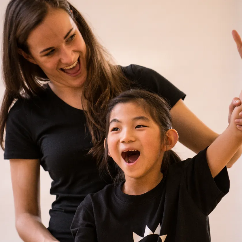 Children performing in class