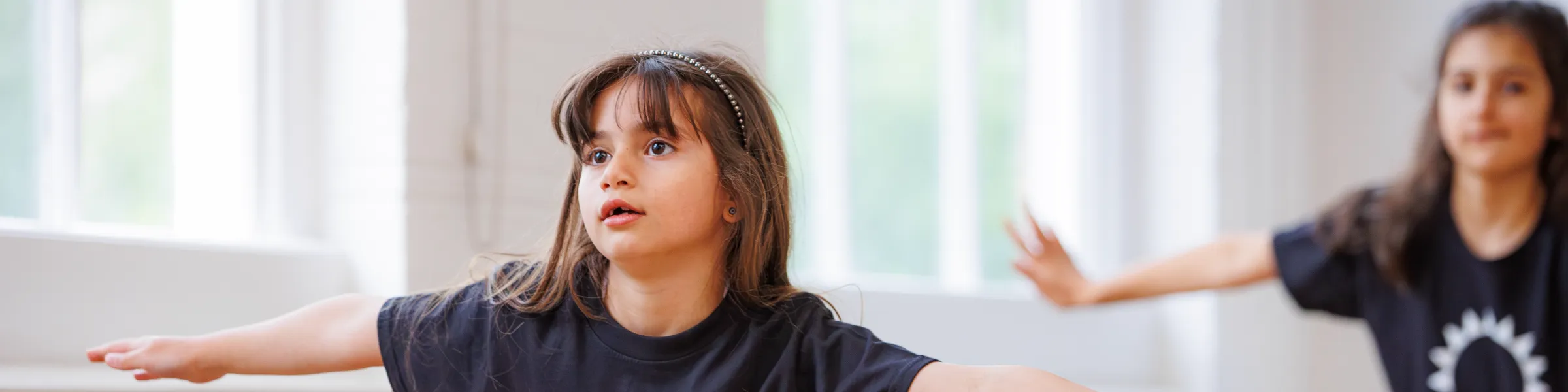 Child acting in drama class