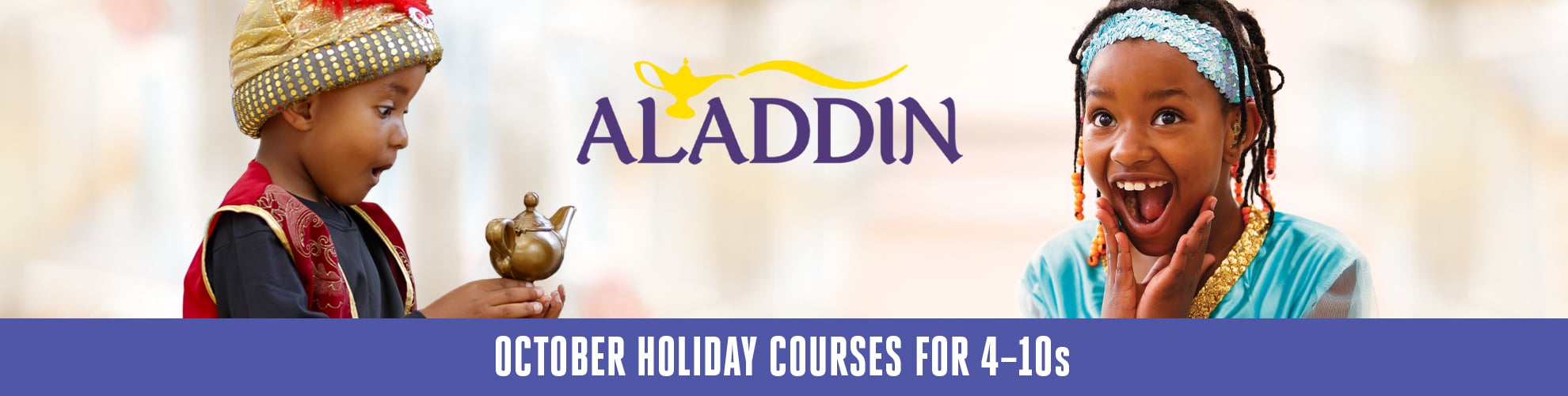 Take flight with Aladdin in our October half-term courses for 4-10s.